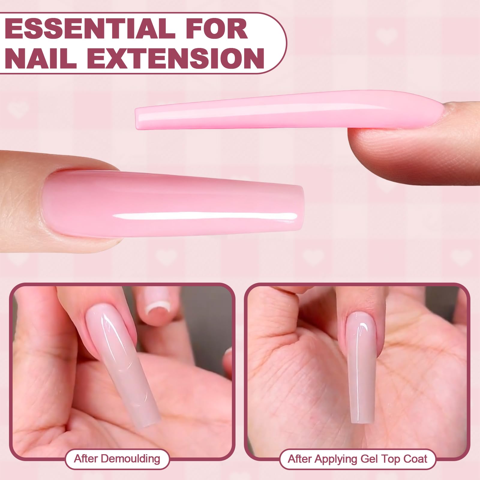 Plman 14-size nail forms for versatile nail shapes.