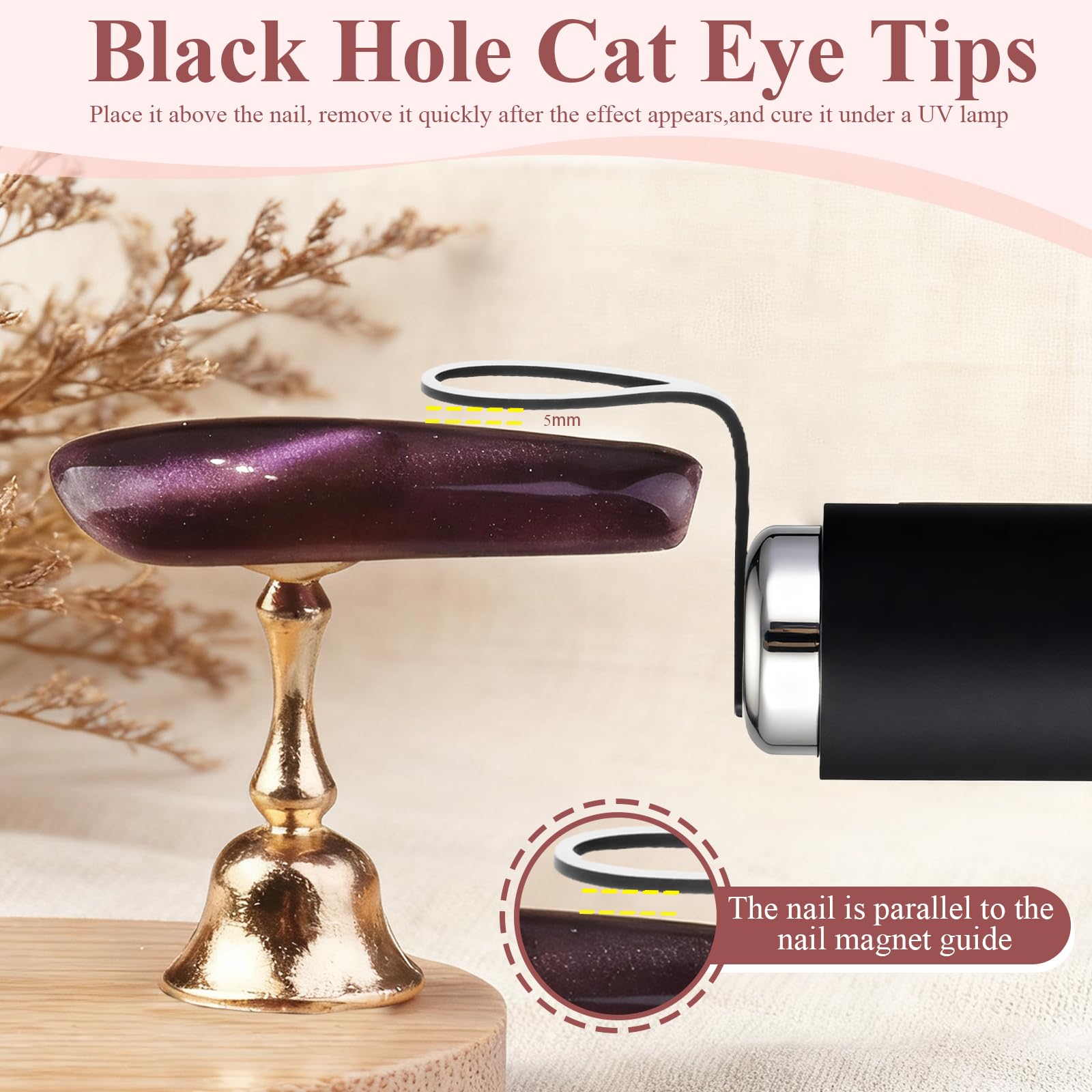 Plman Black Hole Design Nail Art Guide showing the deep space effect