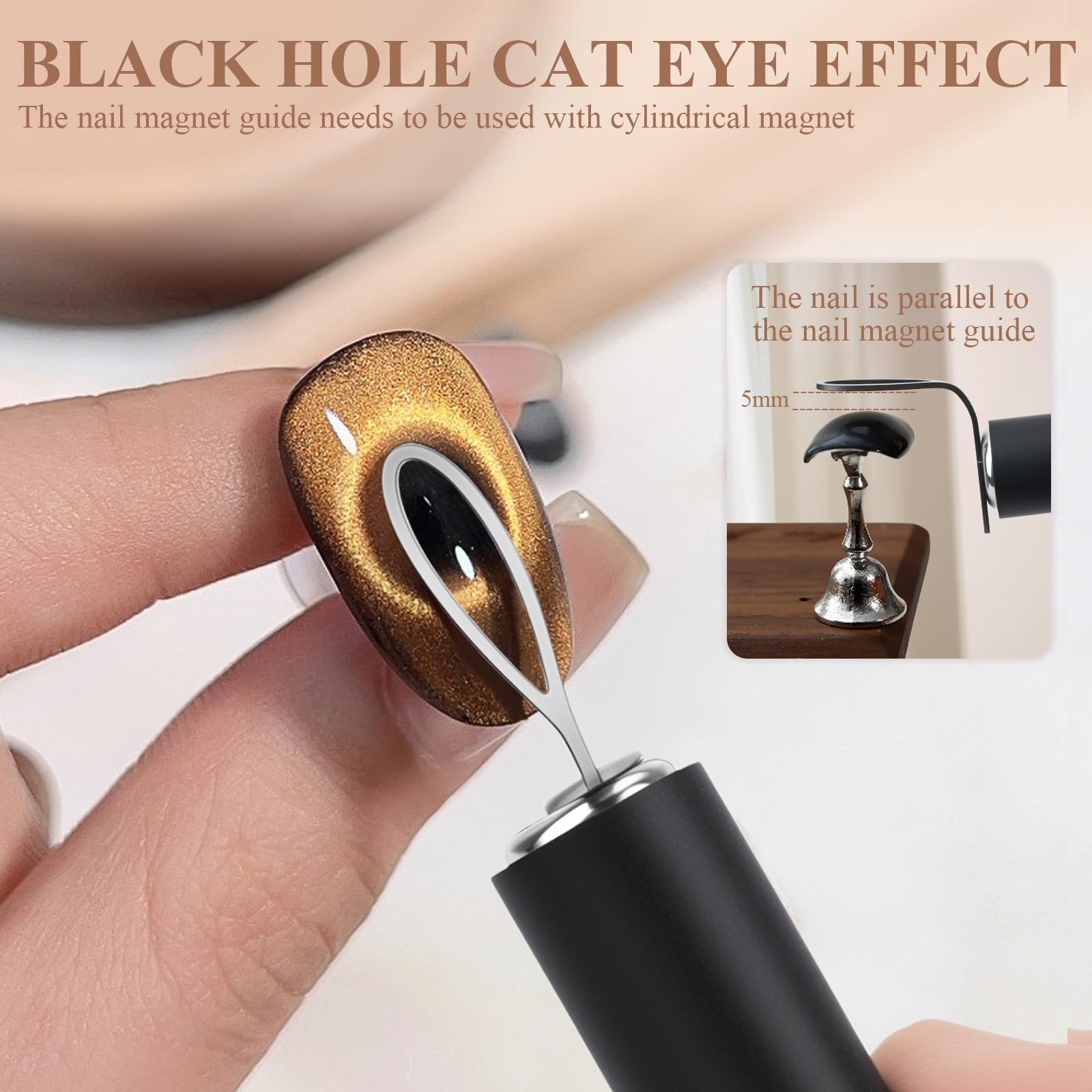 Plman heart-shaped guide adding romantic cat-eye accents easily.