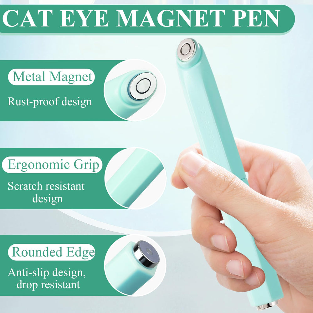 Plman cat-eye magnet close-up showing ergonomic grip in green