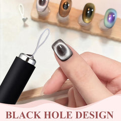 Plman Cylinder Magnet attracting a wide cat-eye look on nails