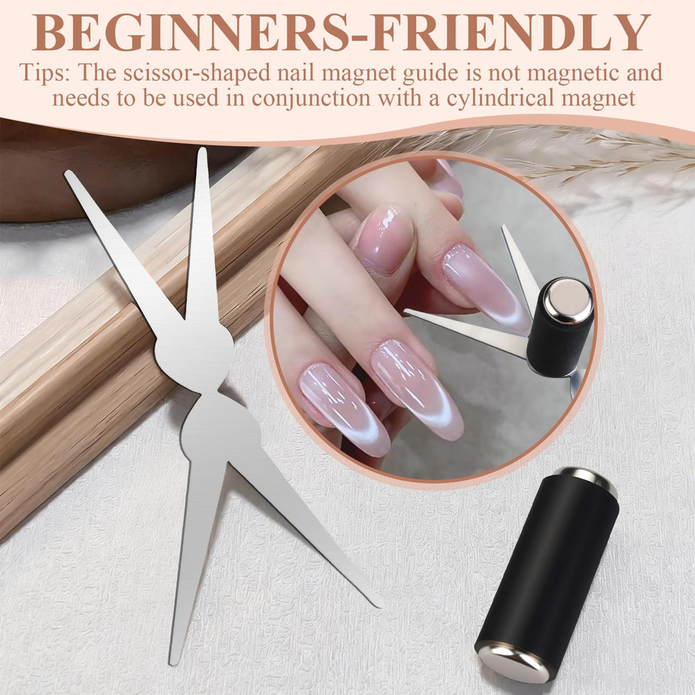 Plman French cat eye nail art ready for home or salon use.