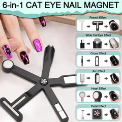 Plman heart cat-eye pen 3in1 in action, enabling heart and double-line looks.