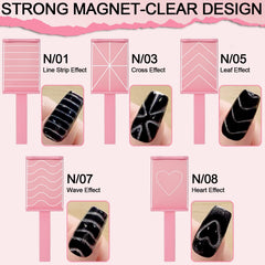 Plman magnetic plates offering pre-designed cat eye patterns for quick art.