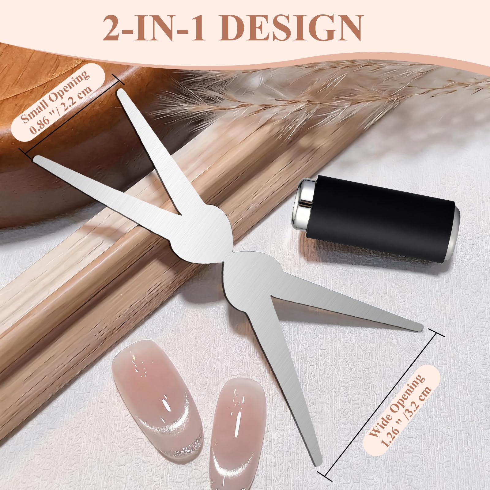 Plman two-in-one design enables both V and smiling French cat eye styles.