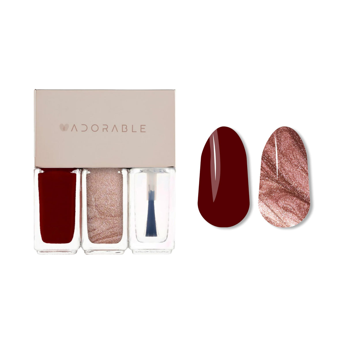 Pluchke burgundy vegan nail polish bottle for lasting manicure