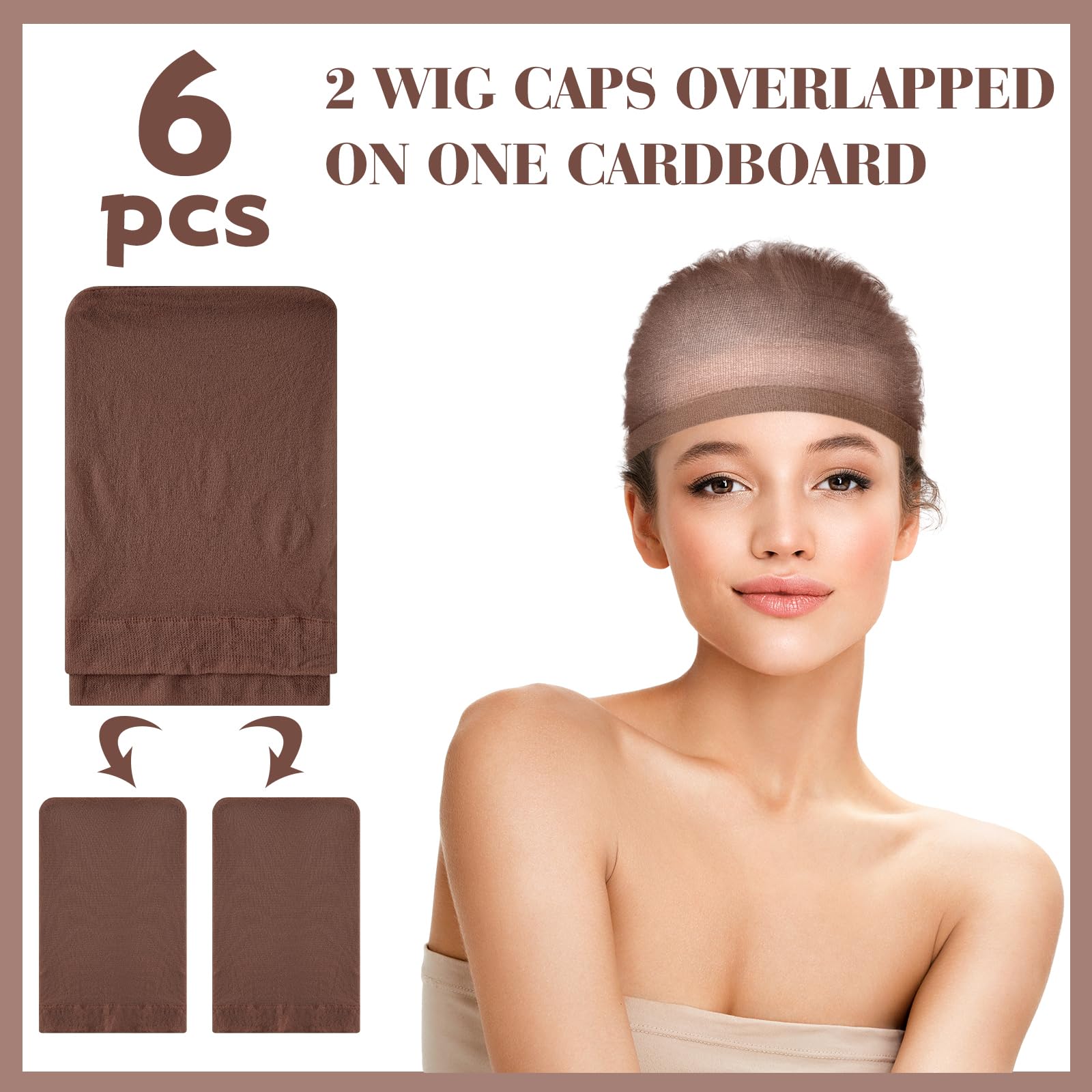 PLULON wig cap wide elastic-band prevents slipping during performances