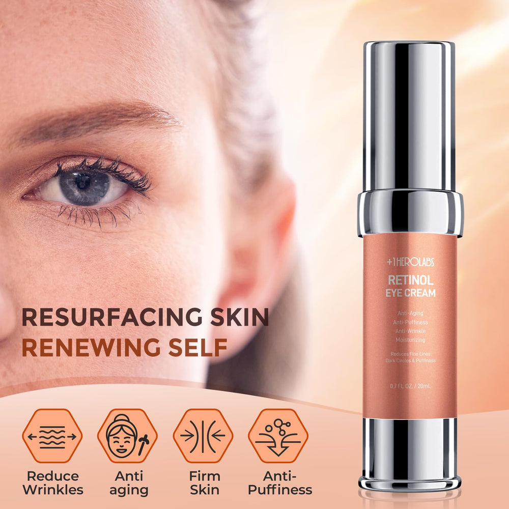 Plus Oneherolabs Eye Cream dark circles close-up; may brighten under-eye area.