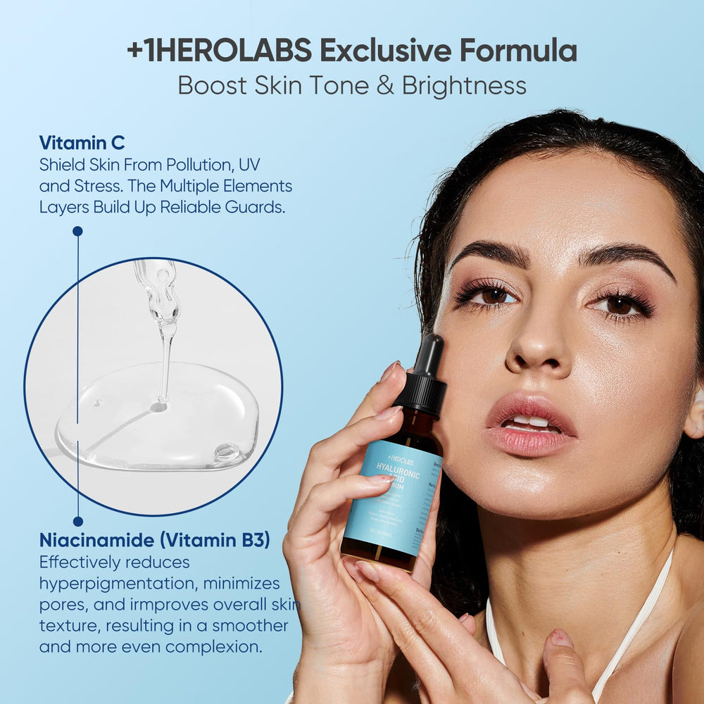 +1HEROLABS fragrance-free label on the bottle for sensitive skin.