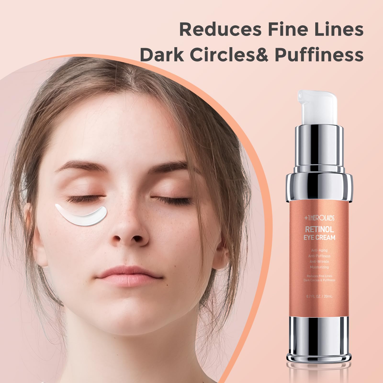Plus Oneherolabs Cream texture swatch; creamy formula for gentle daily use.
