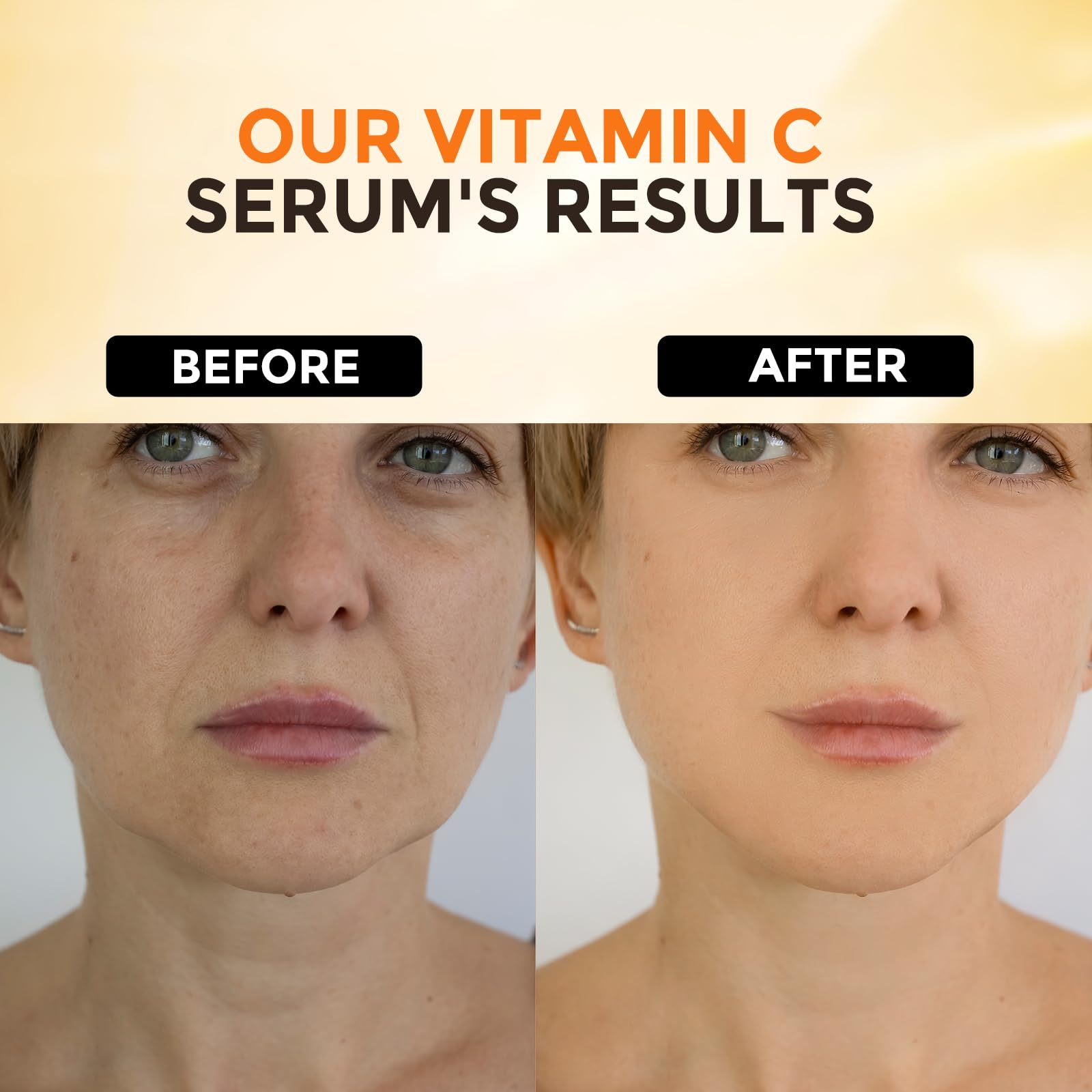 +1HEROLABS Vitamin C Serum application on face and neck for overnight hydration.