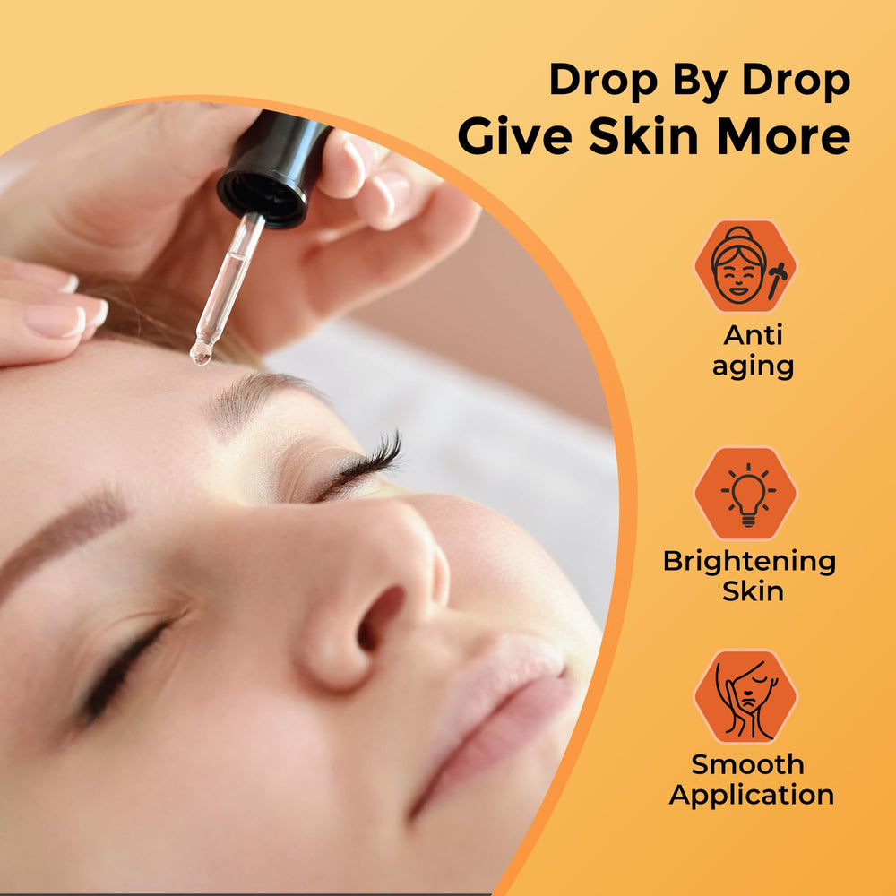 +1HEROLABS Vitamin C Serum on nightstand suggesting evening skincare routine.