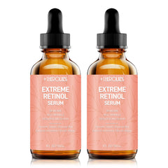 +1HEROLABS Retinol Serum bottle pour demonstrates precise dispensing for nightly use.