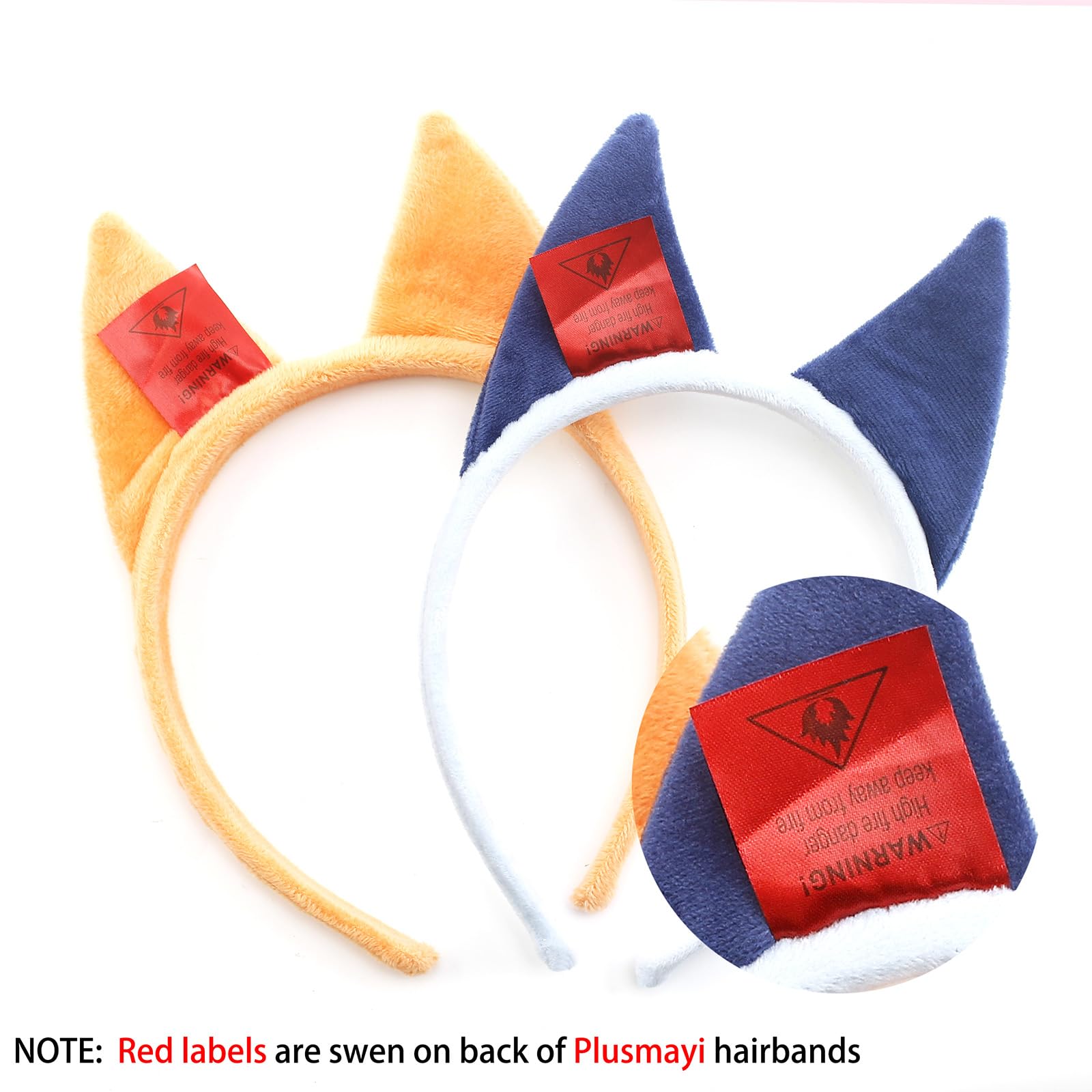 PLUSMAYI plush dog ears headband for Halloween cosplay look