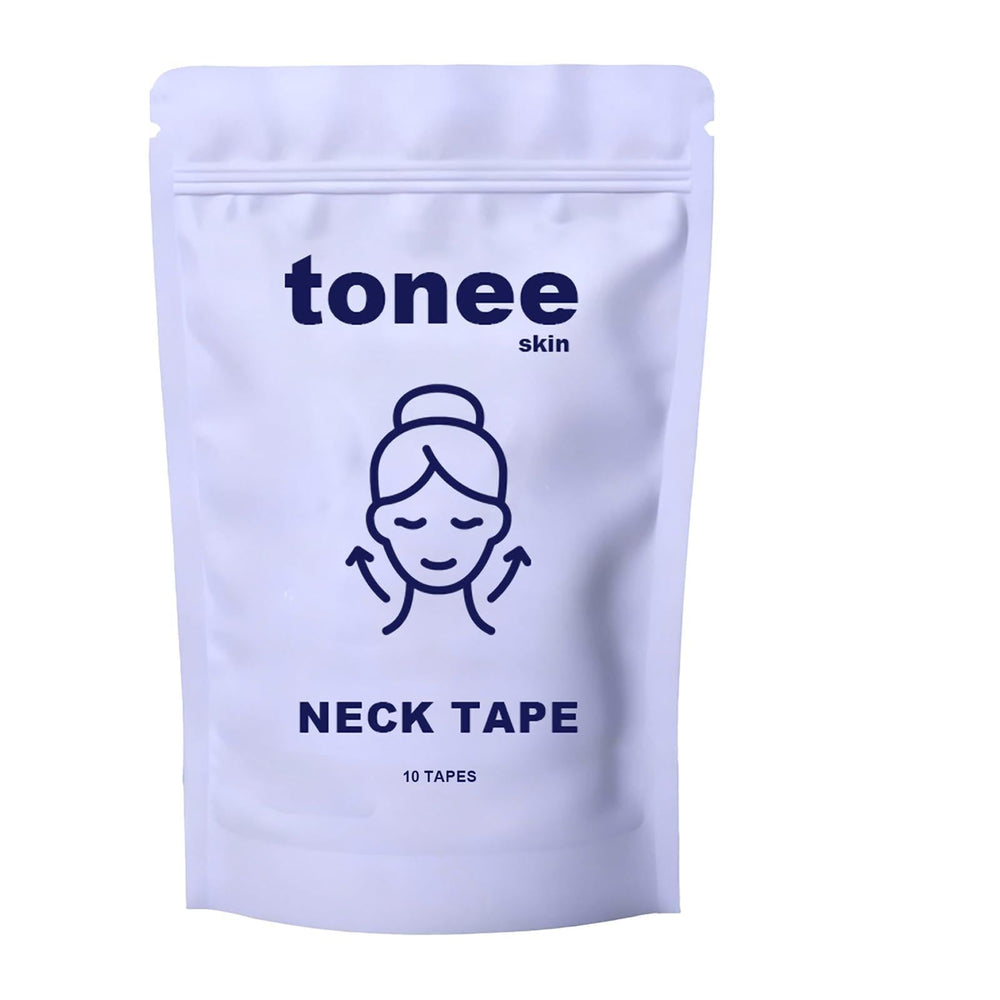 PLYNXE Tonee neck lift strip for a defined jawline with no visible lines.