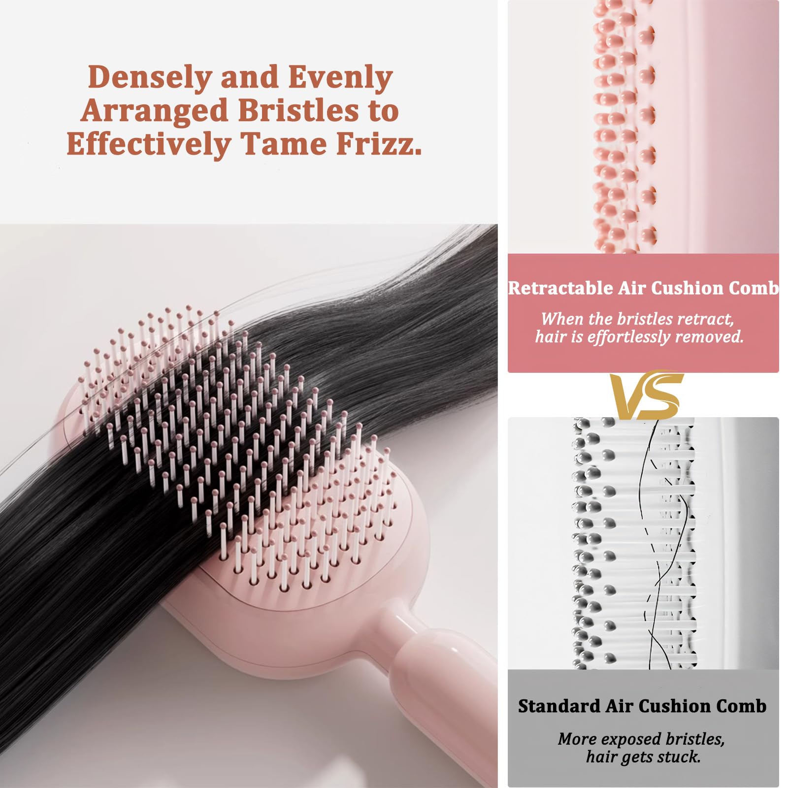 PMDYBY anti-static easy-clean comb helps reduce static and cleaning effort.