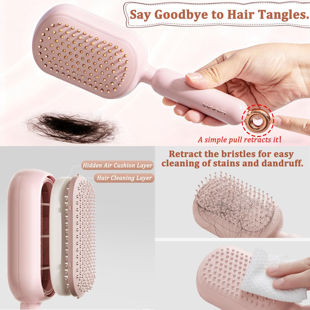PMDYBY portable travel brush compact design fits in bag for on-the-go styling.