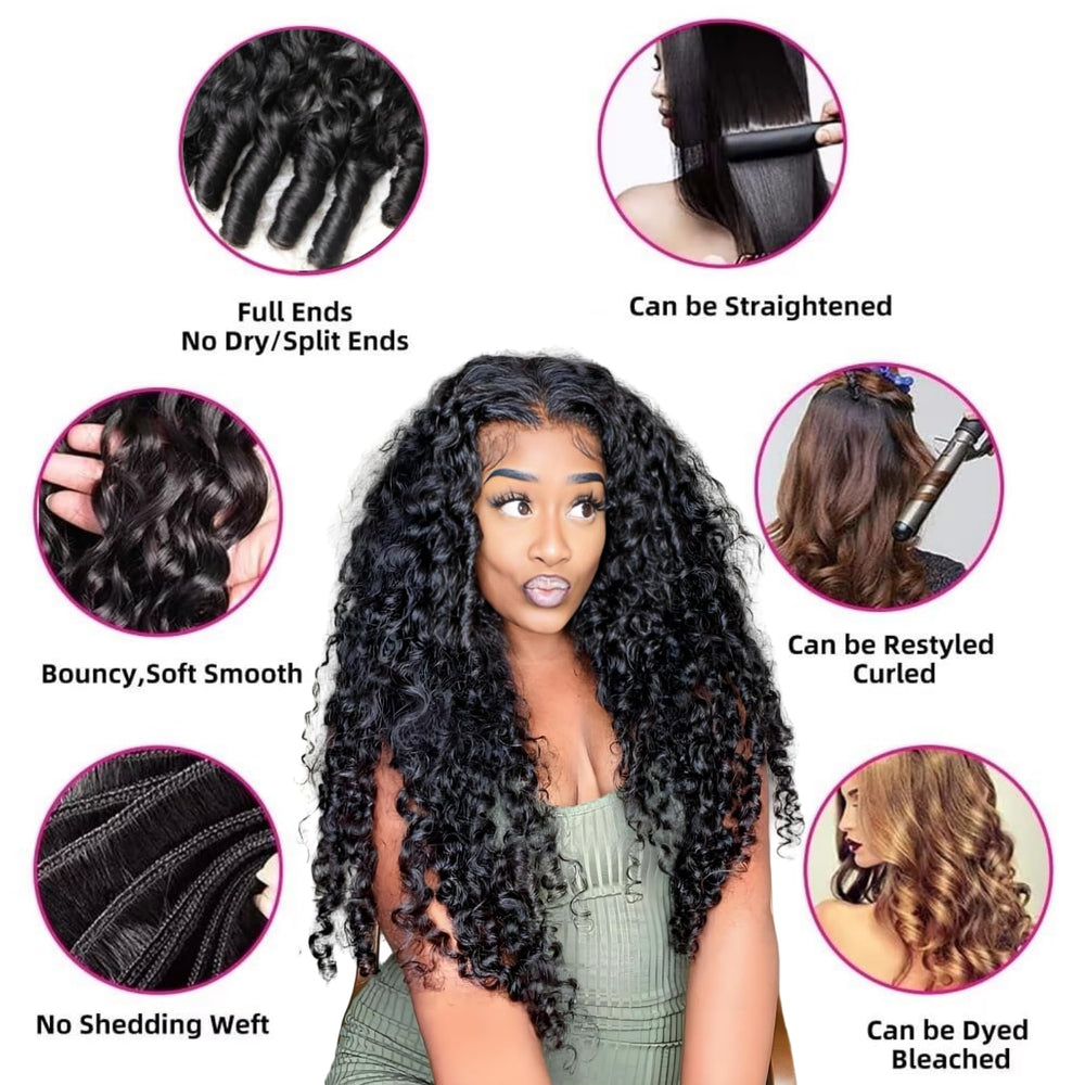 PNKHB Burmese curly bundles 14in full-pack weight for fuller, true-to-length looks.