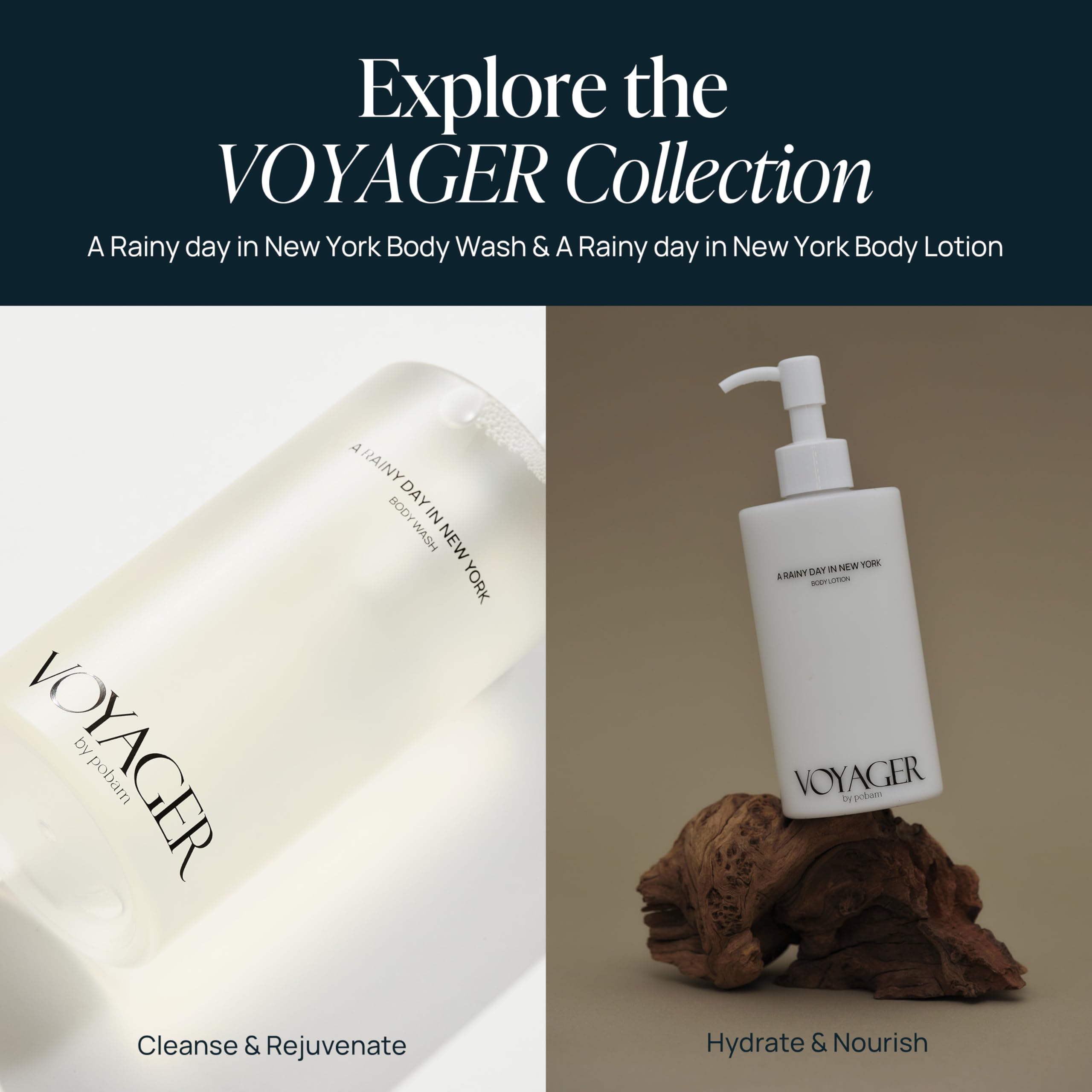 Pobam VOYAGER A pump-dispense action enables convenient daily application.