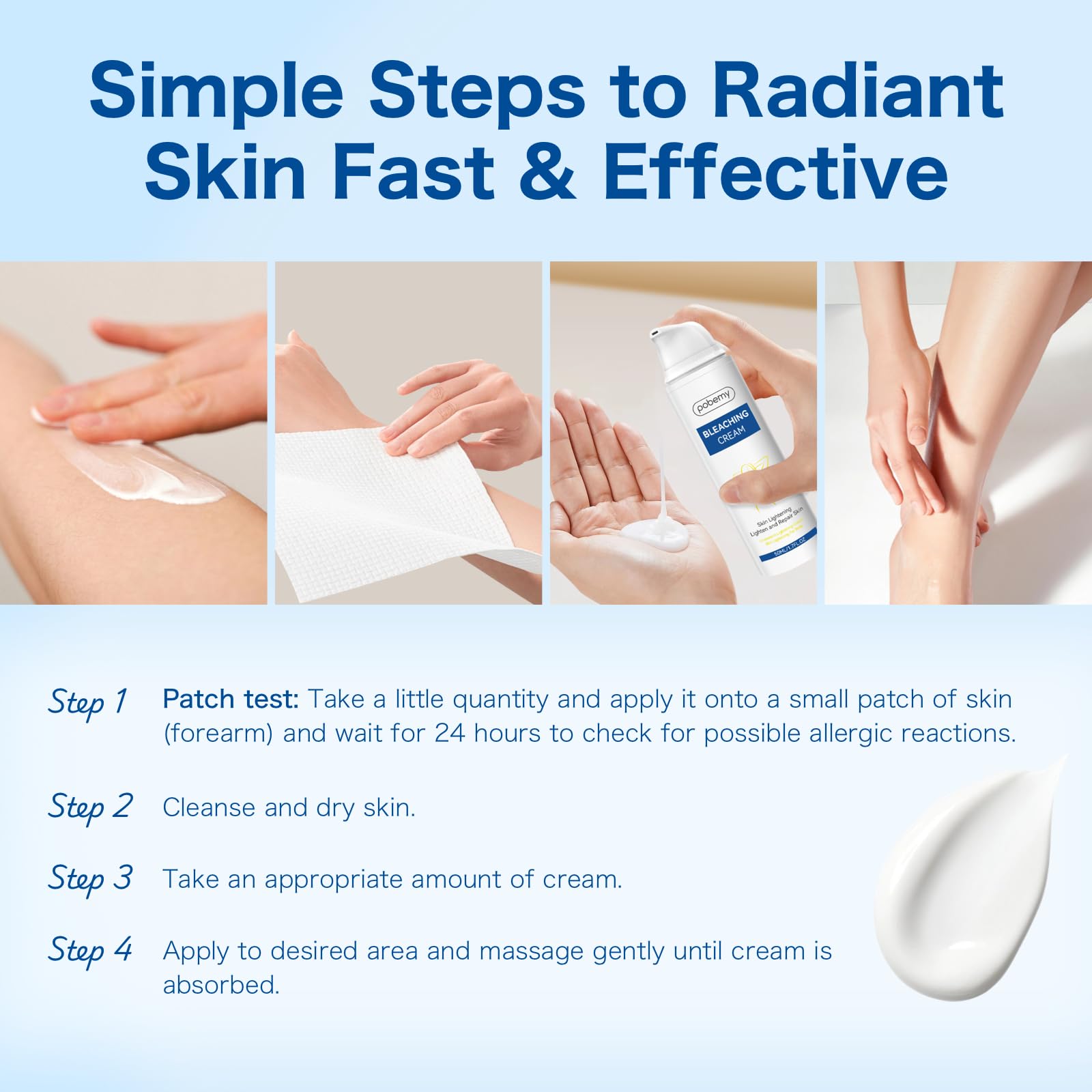 POBEMY elbows brightening cream reducing roughness and balancing tone