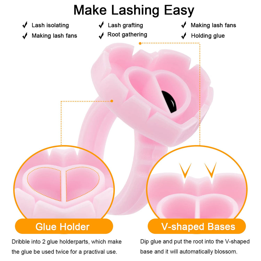 POCMKO adjustable-fit lash ring provides comfortable wear for sessions