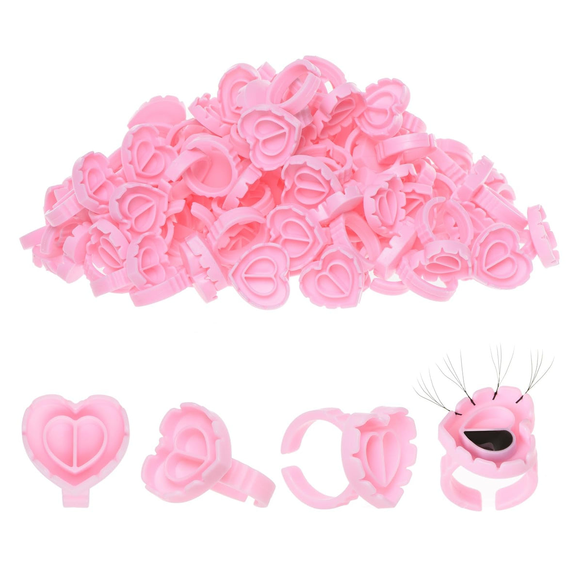 POCMKO heart shape lash ring for volume fans improves glue control during application