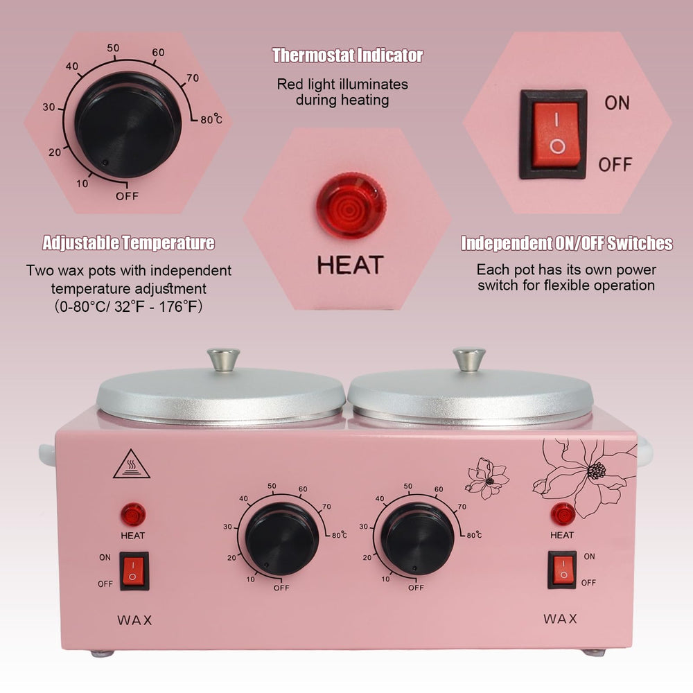 Podoy Wax Warmer control panel close-up highlighting adjustable temperature control