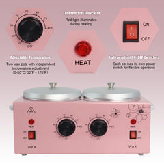 Podoy Wax Warmer control panel close-up highlighting adjustable temperature control