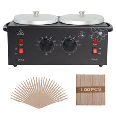 Podoy Wax Warmer Double Pot front view with dual 600ml pots for efficient waxing at home or salon.