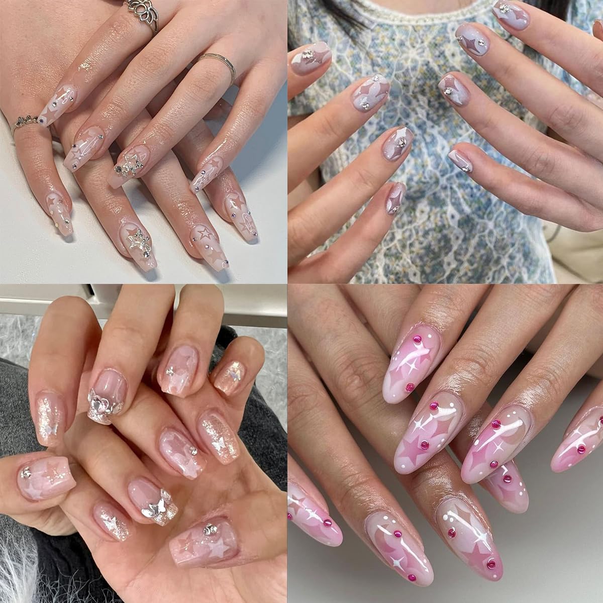 PODUOJIEYI butterfly stencil delivers delicate 3D accents on nails