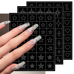 PODUOJIEYI star design nail stencil adds celestial flair for DIY art