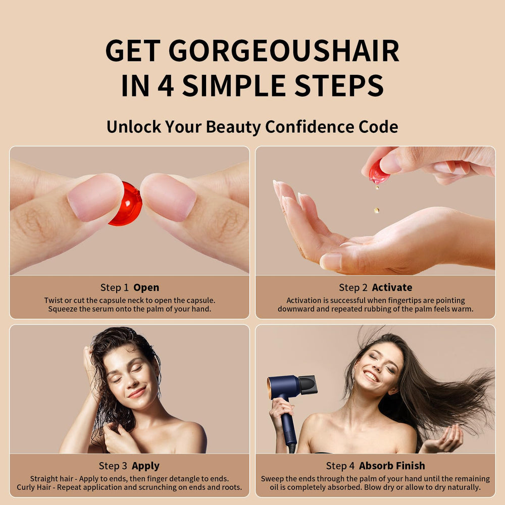 POEROES Hair care routine image suggests simple steps for healthier hair.