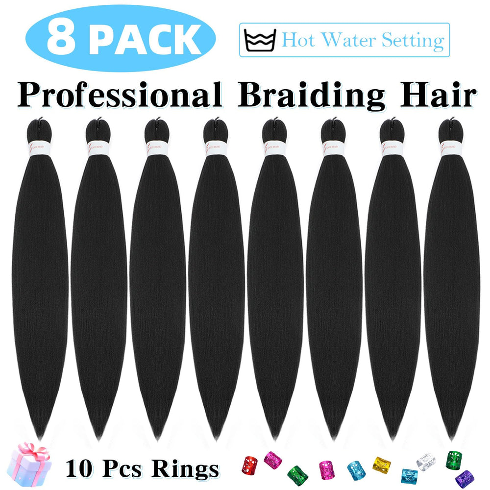 Pofworld braiding hair 20-inch soft yaki texture suitable for comfortable, realistic styles.