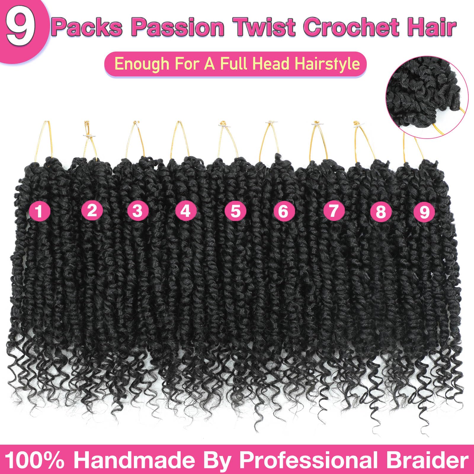 Pofworld easy 30-minute install crochet hair for busy mornings.