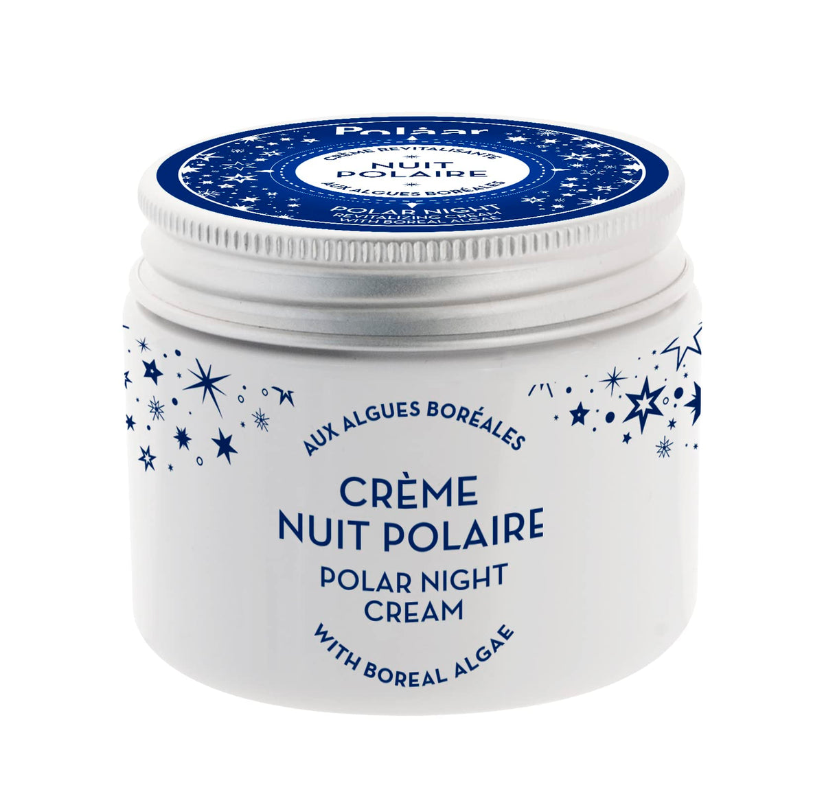 Polåar Polar Night Revitalizing Cream texture showcasing a rich, soothing formula for nighttime skin care.