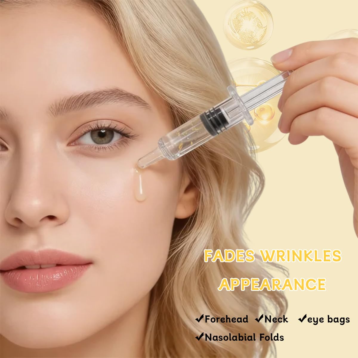 POLAR HAIR Silk Peptide Ampoule Face Application shows quick absorption on skin