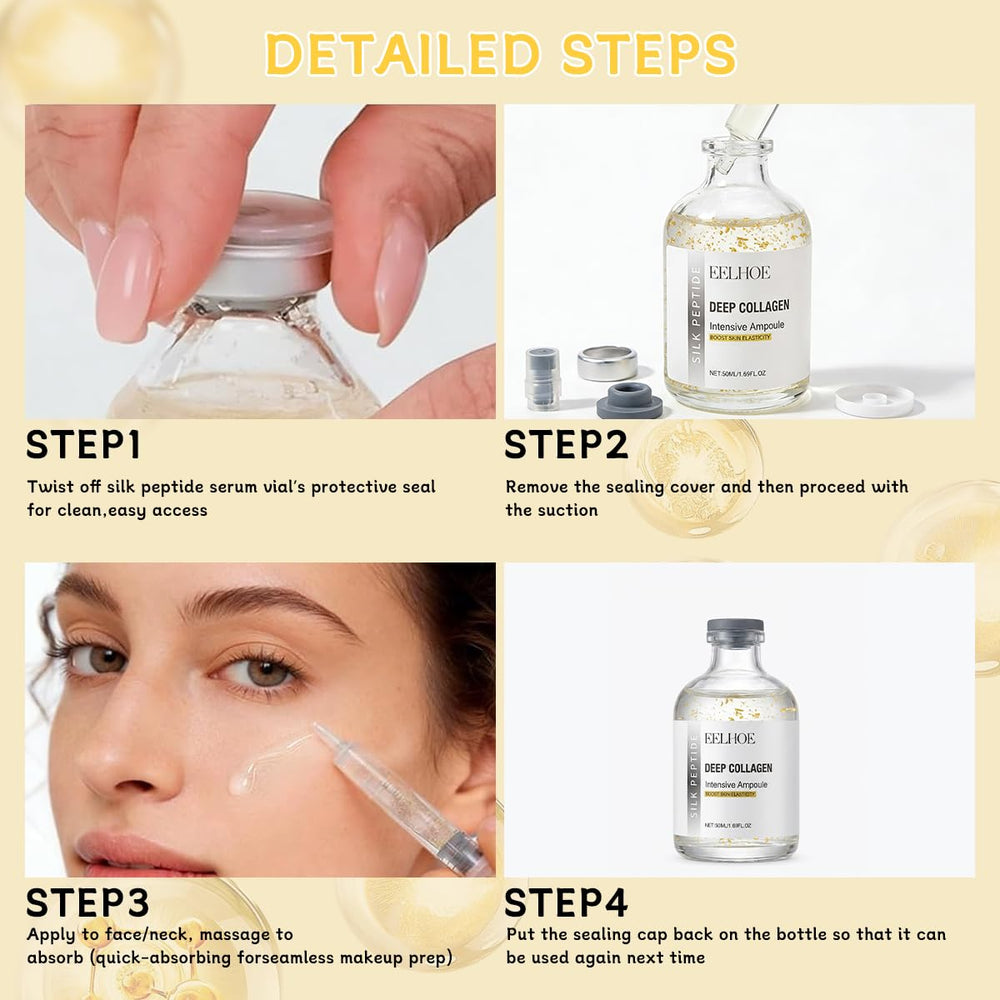 POLAR HAIR Silk Peptide Ampoule Lighting shot hints at hydrated, supple-looking skin