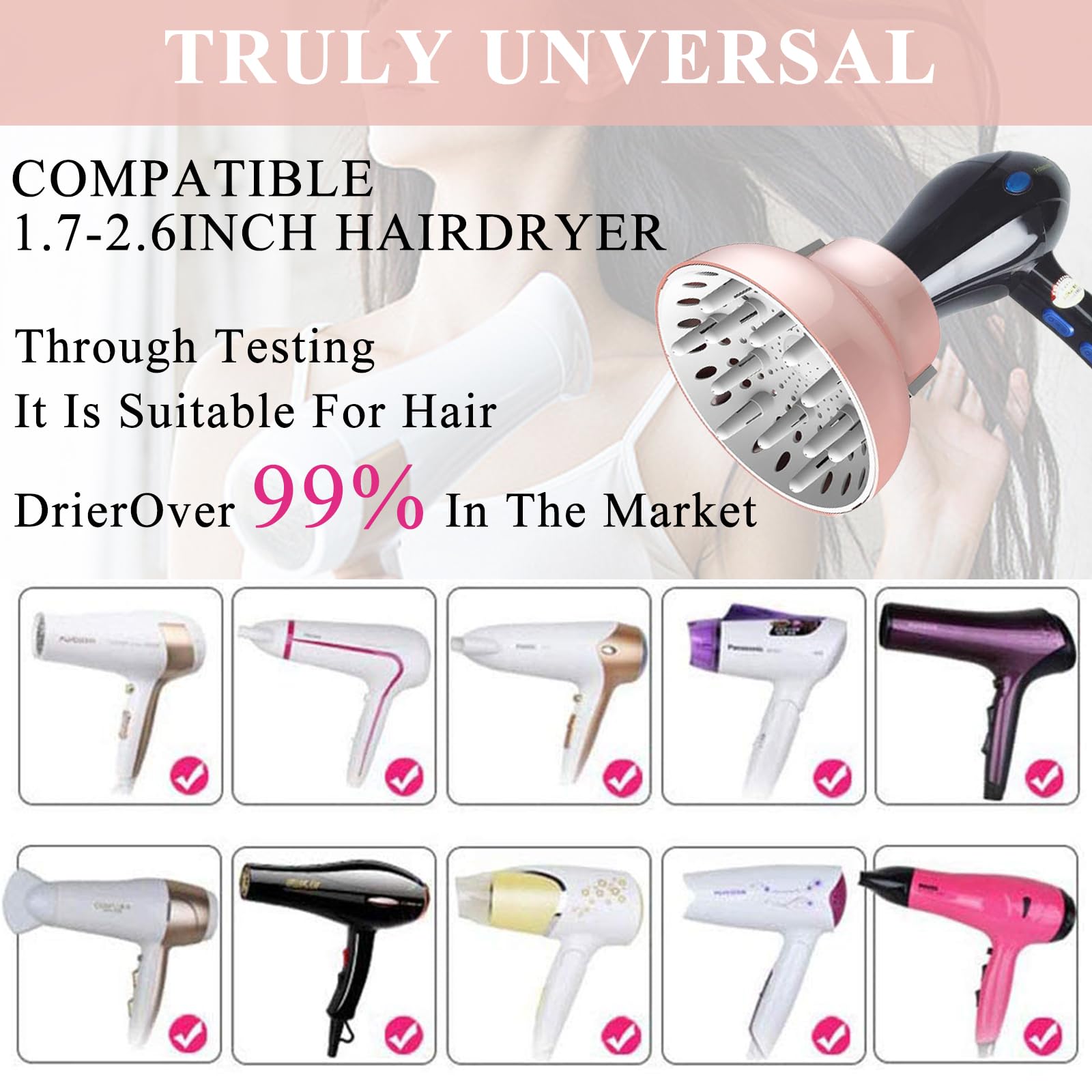 Polly Online pink diffuser adds style while delivering practical drying.