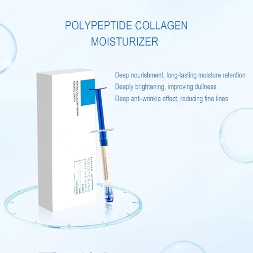 Polypeptide Collagen Elastic Essence Cream during application showing fast absorption on skin.