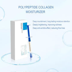 Polypeptide Collagen Elastic Essence Cream during application showing fast absorption on skin.