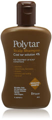 Polytar bottle pour demonstrates easy dosing for precise scalp cleansing