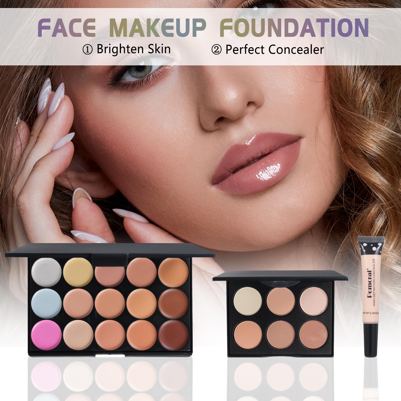 Pomcral All In On Makeup Kit eyeliner creates precise lines and lasting definition.