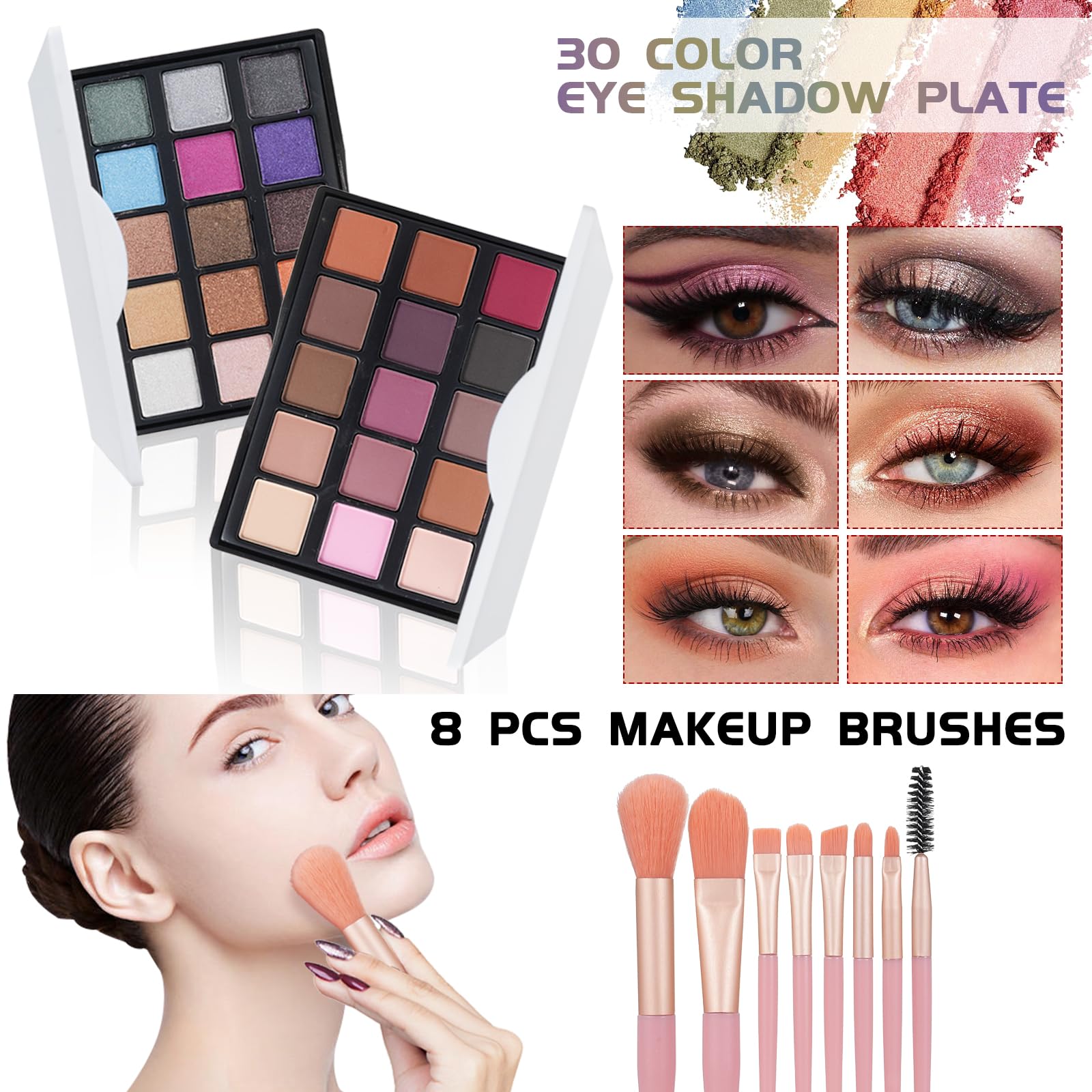 Pomcral All In On Makeup Kit mascara enhances lash length and definition with comfortable wear.