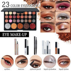 Pomcral liquid eyeliner and eyeshadow for precise lines.