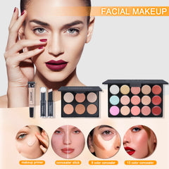 Pomcral professional makeup brush set enables precise application and flawless finishes.