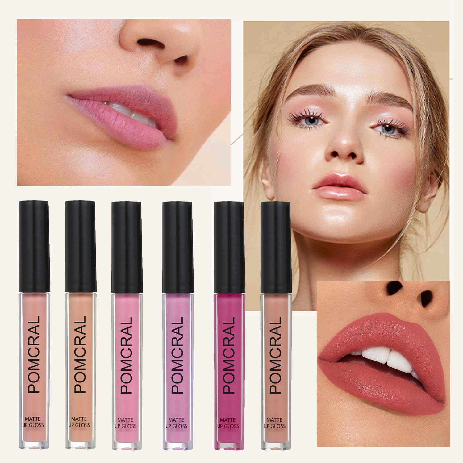 Pomcral professional brushes kit provides precise blending for flawless makeup application.