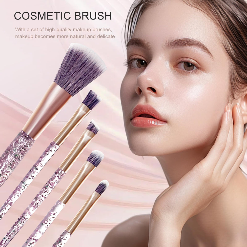 Pomcral Travel Makeup Kit brushes provide precise, mess-free application on the go.