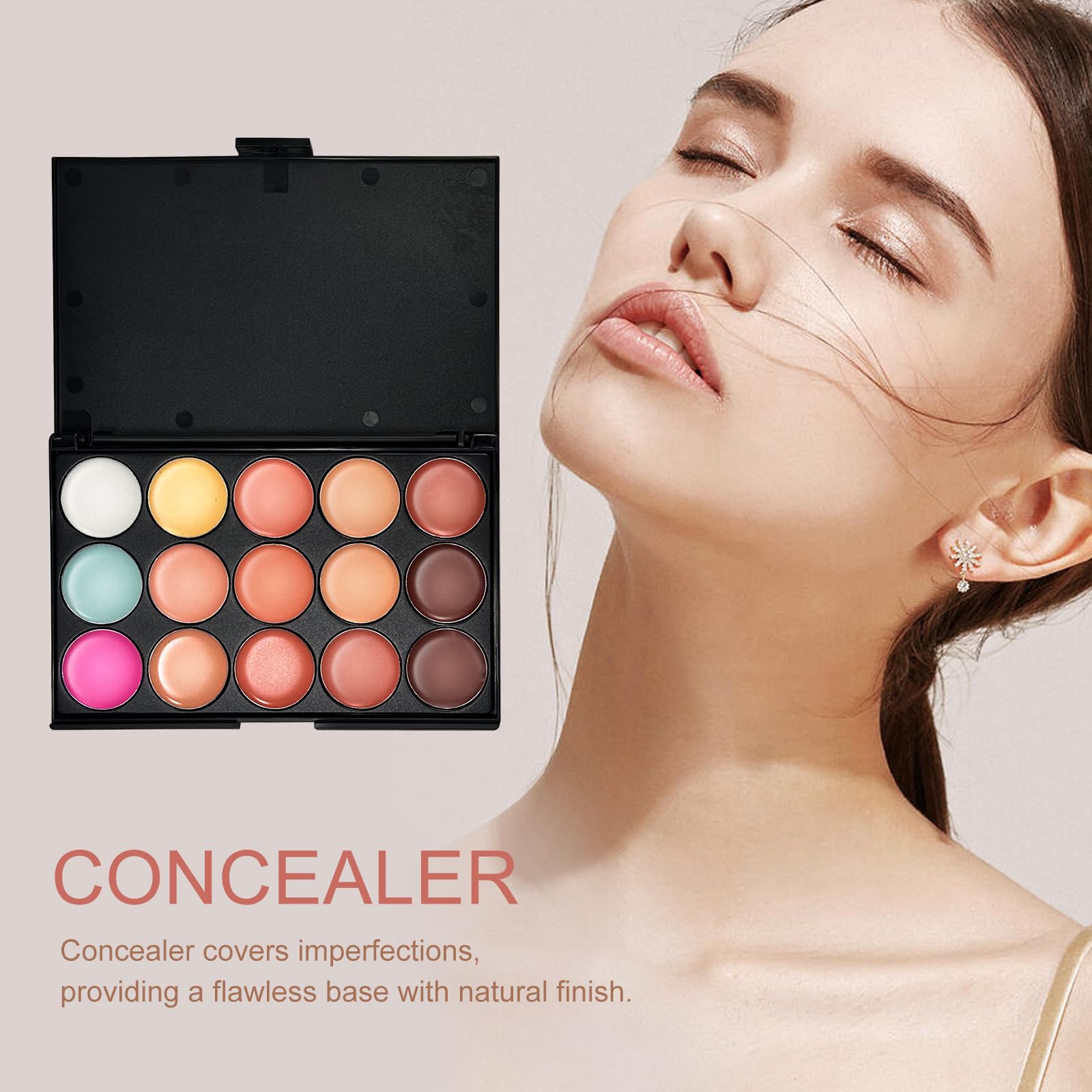 Pomcral Travel Makeup Kit eyeshadow palette offers neutrals to bolds for versatile looks.