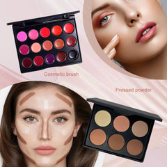 Pomcral Travel Makeup Kit lipsticks in varied finishes designed for long wear.