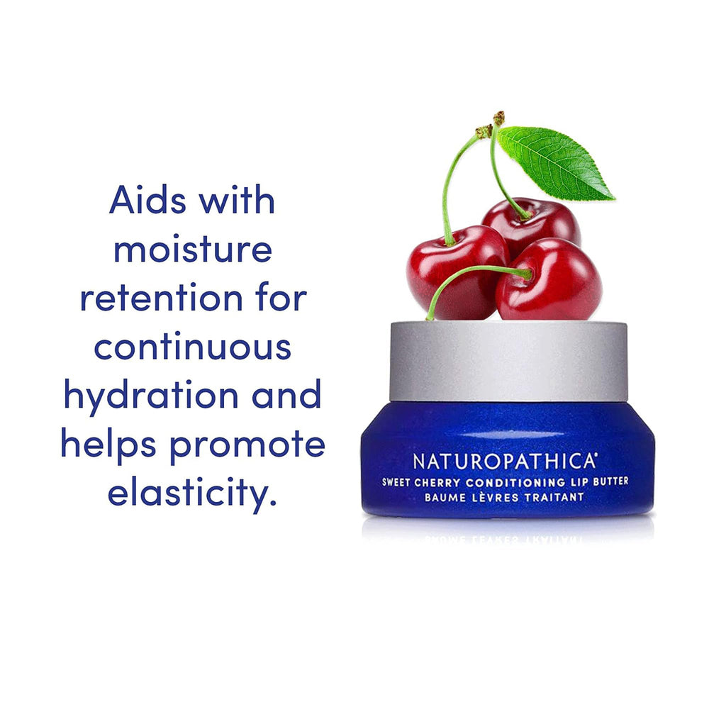 Naturopathica Pomegranate-Jojoba Complex close-up suggesting plump, hydrated lips.
